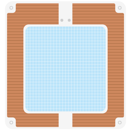 NautiBuoy SeaPool 400 Teak